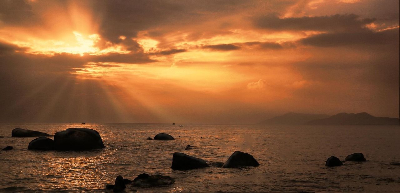 The bay at Sanya on Hainan's south coast