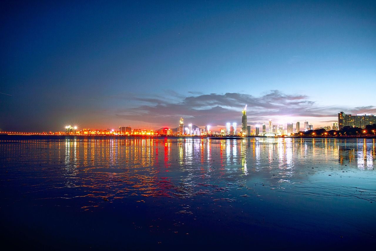 Shenzhen's skyline at night